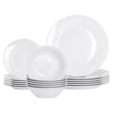 18pc Blanc Service de Table en
