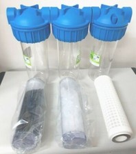 Filtre D'Eau Gauche Adoucisseur Charbon Actif Anticalcaire Et Impuretés 1"