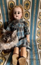 Très Belle Poupée Antique En Porcelaine RABERY DELPHIEU T 2 58 Cms Époque Jumeau