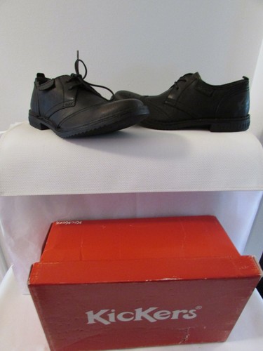 Chaussures kickers cuir noir - kickers,