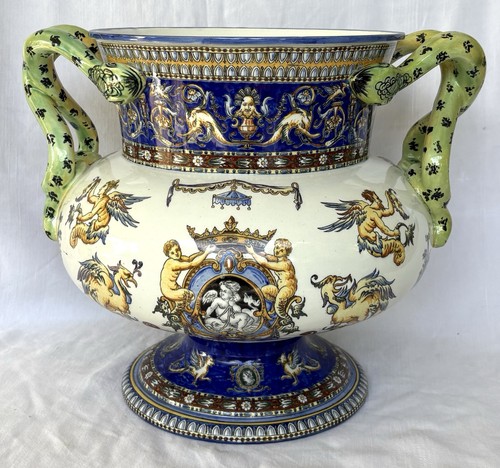 Grand cache pot faience de - faience,