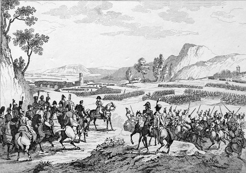 Revue des troupes par napoleon - troupes,