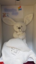 Doudou mouchoir lapin blanc - doudou,
