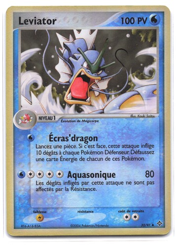 Carte pokémon leviator 97 - carte, 32/97
