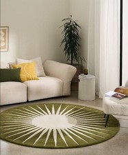 Tapis rond laine touffeté - en,