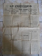 ANCIEN JOURNAL LE PROGRES 28 OCTOBRE 1940 ATTAQUES ALLEMANDES SUR LONDRES
