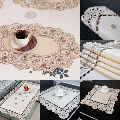 Nappe dentelle satinée
