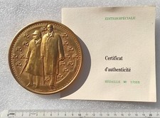 GROSSE MEDAILLE GENERAL DE GAULLE par De Jaeger  10,8cm  avec certificat