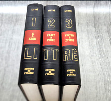 Dictionnaire Langue Française Émile Littré Abrégé Beaujean 3/3 Tomes Gd Format