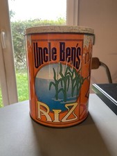 Boîte tole Publicitaire 2 kg Vintage Riz Uncle Ben's cuisine jazz art nouveau