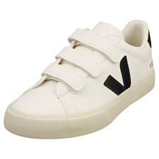 Ténis Veja Recife Logo Chromefree Femme - Cuir Blanc Noir - 38 EU