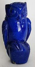 Sujet animalier, Sculpture ancienne, Hibou/Chouette en Lapis-Lazuli