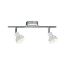 Paulmann LED Mural & Plafonnier Spots Double Blanc Chrome 2 X 2,2W G9 Chaud