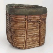 MAGNIFIQUE CORBEILLE PANIER CACHE POT DLG DE GABRIELLA CRESPI VINTAGE RAYMOR ERA