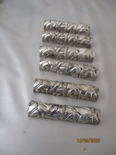 Lot de 6 portes couteaux métal argenté anciens Liseron SILEA