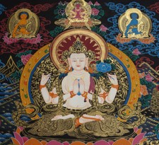 Tibet peinture thangka - tibet.,