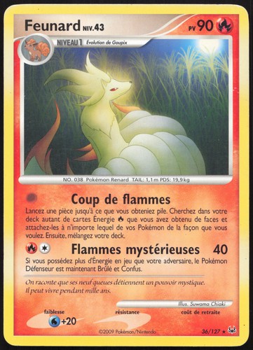 Carte pokémon feunard - pokémon, 36/127