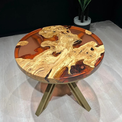 Table résine bois - table, en
