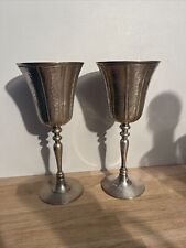 Lot De 2 Grands Verres Gobelets À Pied Pour Le Vin? En Métal