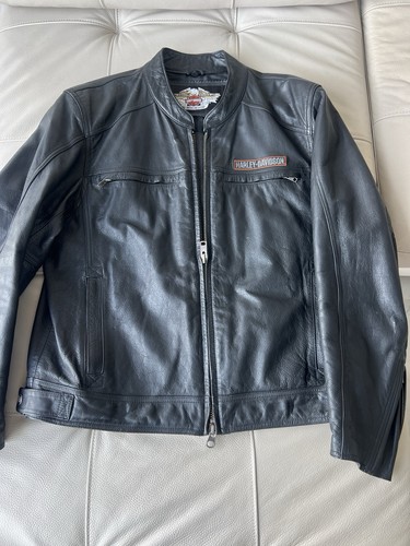 Blouson cuir noir harley - cuir,
