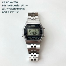 CASIO W-750 80s Old Casio Gray