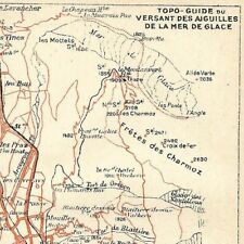 Topo-Guide Versant Aiguilles Mer de glace  Montagne France - Carte ancienne 1939