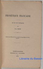 Phonétique française An et en toniques Paul Meyer 1870