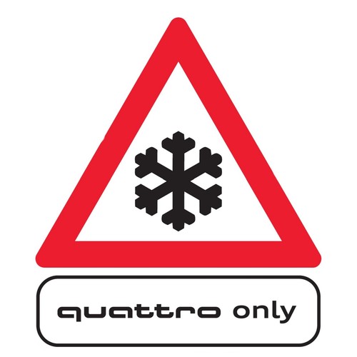 Audi autocollant quattro - autocollant, logo