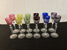 12 verres à digestif overlay  style Saint Louis (prix du lot)