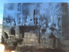 Négatif 18 x 13 / Ancienne photo plaque de verre / Personnages bourgeois