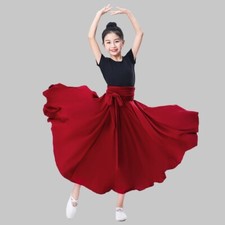 Enfants Filles Danse Jupe Swing Espagnol Entraînement Tenue de Mexico Costume