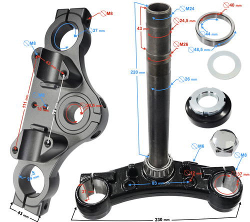 Tige selle avant kit - de,