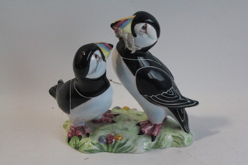 Figurine céramique macareux
