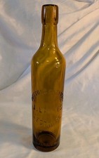 Bouteille Bière en Verre Soufflé Moulé Relief Boisson Gazeuse J. Lannes Lectoure