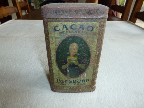 Ancienne boite tole cacao - ancienne, en