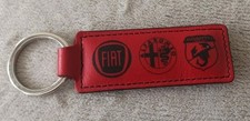 Porte-clés en cuir Fiat Abarth. Alfa Romeo. TBE