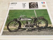 Carte moto Griffon 250 3HP 1922 collection Atlas motorcycle UK