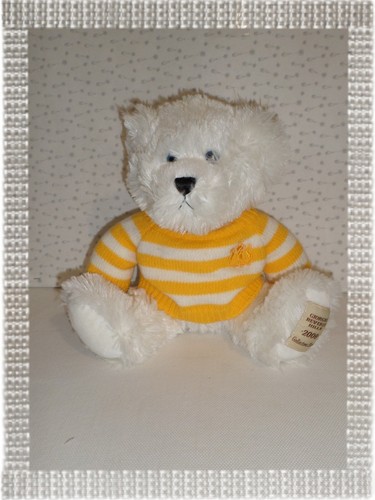 Peluche ours blanc pull - peluche,