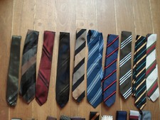 Lot de 10 cravates vintages à rayures 100% soie + 3 offertes.