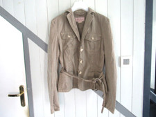 Veste en toile beige à