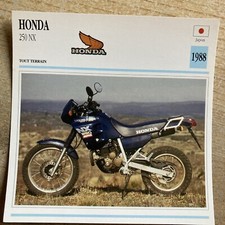 Honda 250 NX 1988 carte moto collection Atlas Japon