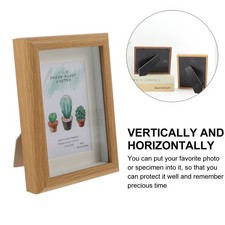  1pc fleur séchée cadre photo bricolage en bois photo spécimen cadre ornement de