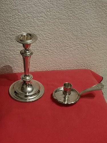 Argenterie paire bougeoirs - argenterie, de