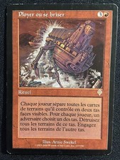 CARTE MAGIC RARE FR RETRO ROUGE INCONTOURNABLE DESTRUCTION DE TERRAIN DOUBLE TAS