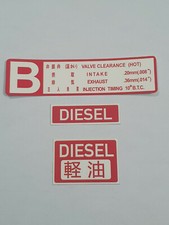 TOYOTA LAND CRUISER BJ40 BJ42 B ENGINE DIESEL STICKER DECAL SET NEUF