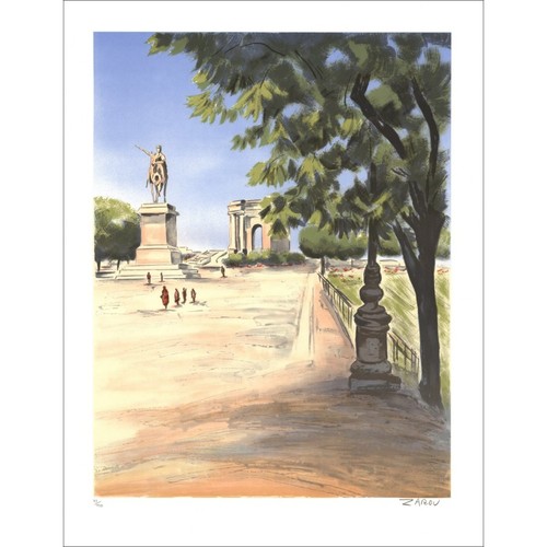 Zarou lithographie originale - -,