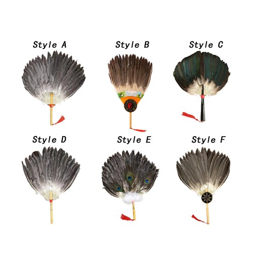 éventail plumes chinois - de,