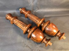 Paire de colonnes en bois noyer de meuble buffer Henri 2 déco placard étagères