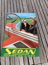 Ancienne Plaque Tôle Publicitaire Bière De L Est SEDAN PIN UP AVION RARE