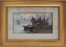 Tableau Marine : Port en